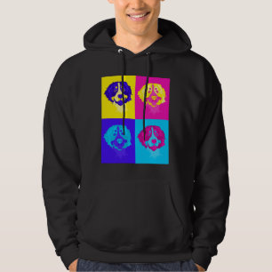Bernese Mountain Dog head in Pop Art Hoodie