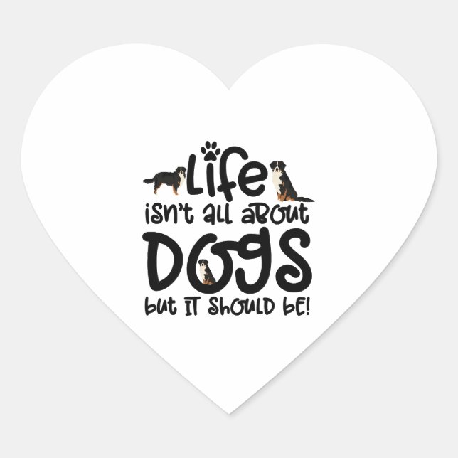 Bernese Mountain Dog Heart Sticker (Front)