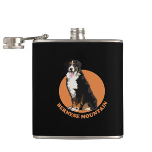 Bernese mountain dog hip flask