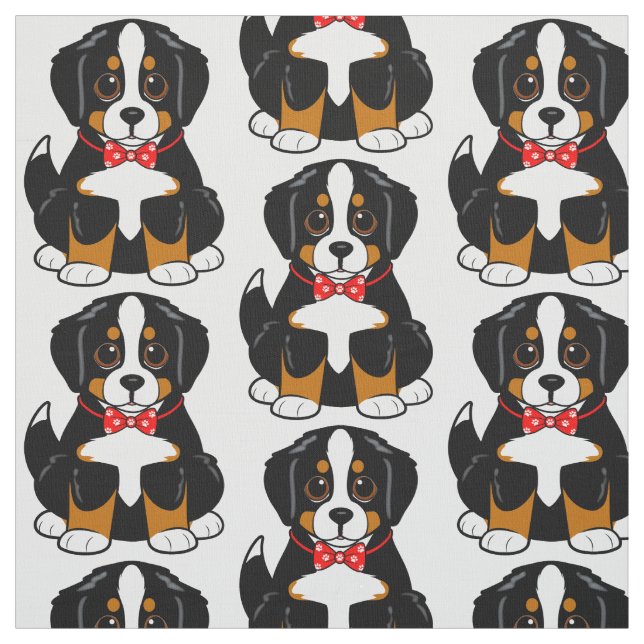 Bernese Mountain Dog in Bow Tie Fabric (Swatch)