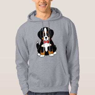 Bernese Mountain Dog in Bow Tie Hoodie
