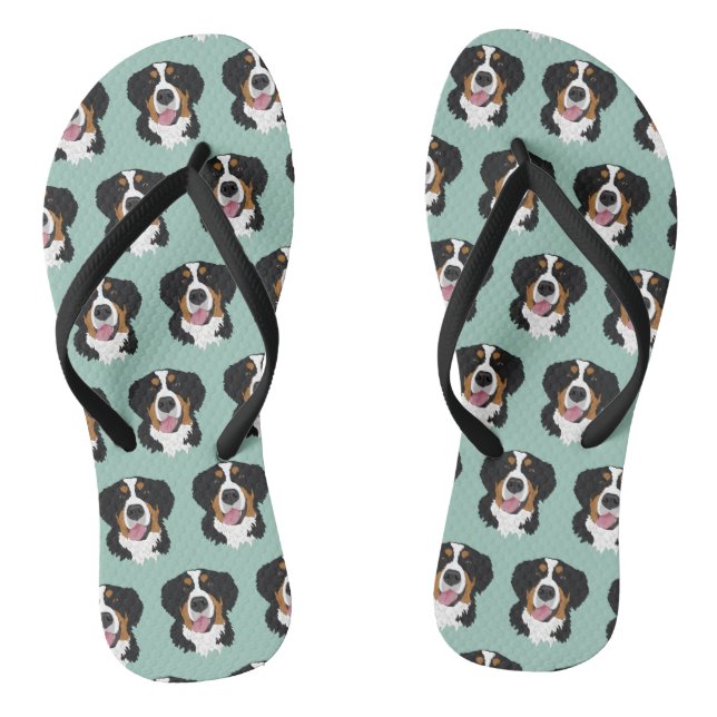 Bernese Mountain Dog Jandals (Footbed)