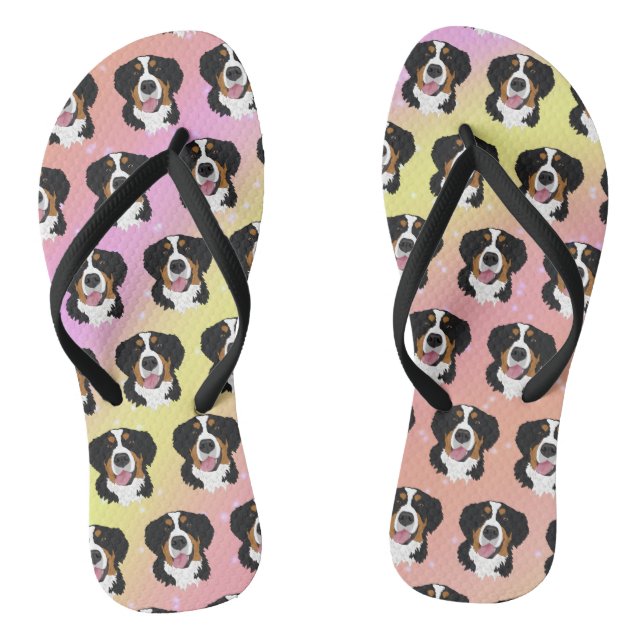 Bernese Mountain Dog Jandals (Footbed)