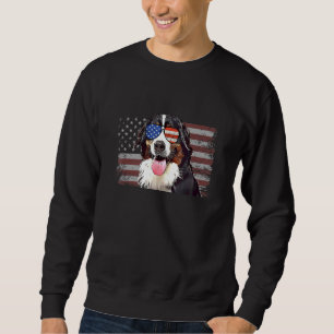 Bernese Mountain Dog July 4th Retro Usa American F Sweatshirt