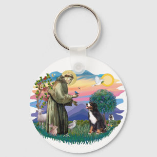 Bernese Mountain Dog Key Ring