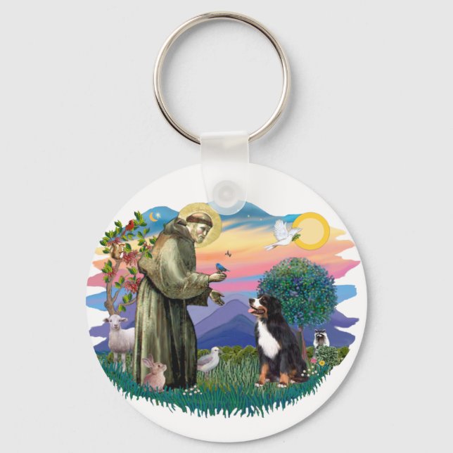 Bernese Mountain Dog Key Ring (Front)