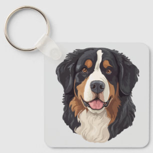 Bernese Mountain Dog Key Ring