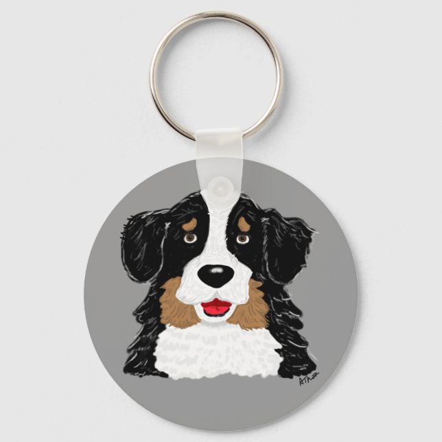 Bernese Mountain Dog Keychain (Front)
