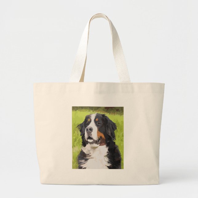 Bernese mountain dog large tote bag (Front)