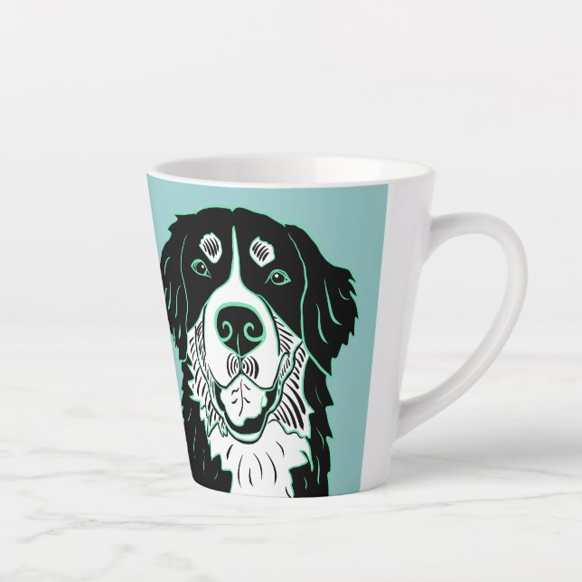 Bernese Mountain Dog Latte Mug (Right)