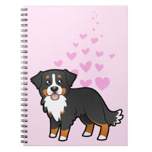 Bernese Mountain Dog Love Spiral Notebook