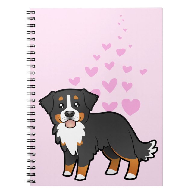 Bernese Mountain Dog Love Spiral Notebook (Front)