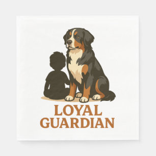 Bernese Mountain Dog Loyal Family Guardian Napkin