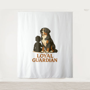 Bernese Mountain Dog Loyal Family Guardian Tapestry
