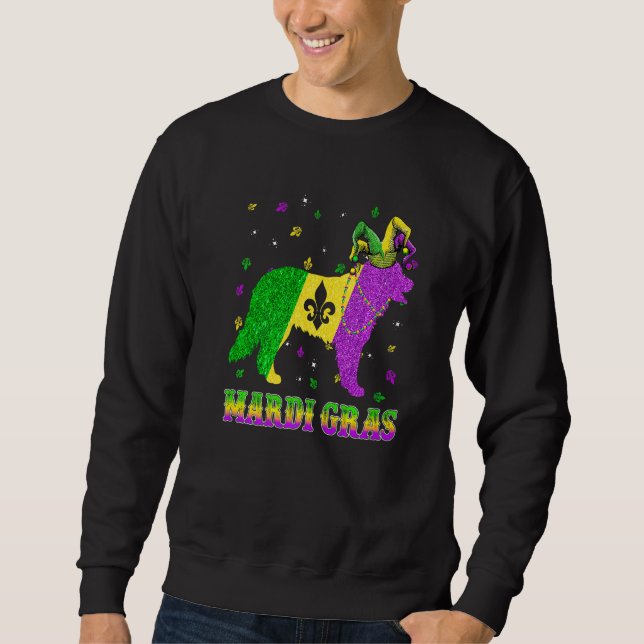 Bernese Mountain Dog Mardi Gras Carnival Jester Be Sweatshirt (Front)