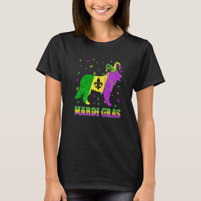 Bernese Mountain Dog Mardi Gras Carnival Jester Be T-Shirt (Front)