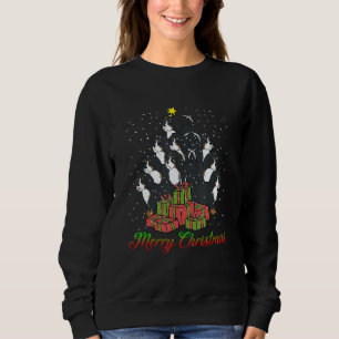 Bernese Mountain Dog  Matching Santa Christmas Tre Sweatshirt