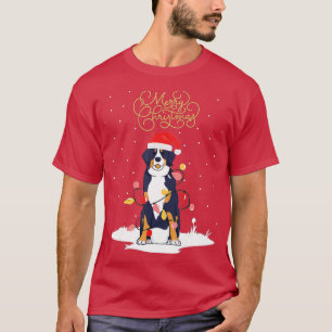 Bernese Mountain Dog Merry Christmas Berner Xmas C T-Shirt