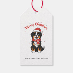 Bernese Mountain Dog Merry Christmas Doodle Gift Tags