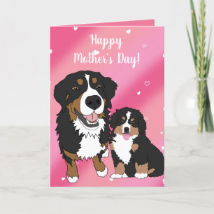 Bernese Mountain Dog Mother’s Day Holiday Card