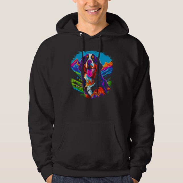 Bernese Mountain Dog Mountain Hoodie (Front)