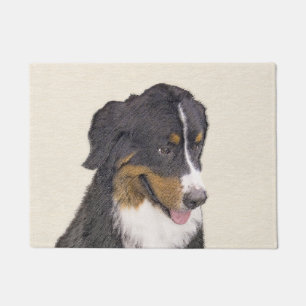 Bernese Mountain Dog Painting - Original Dog Art Doormat