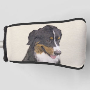 Bernese Mountain Dog Painting - Original Dog Art Golf Head Cover