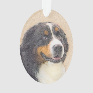 Bernese Mountain Dog Painting - Original Dog Art Ornament