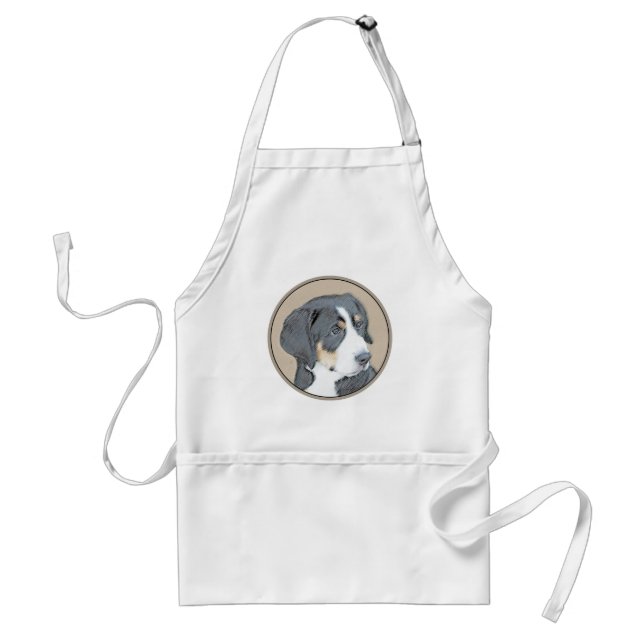 Bernese Mountain Dog Painting - Original Dog Art Standard Apron (Front)