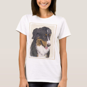 Bernese Mountain Dog Painting - Original Dog Art T-Shirt