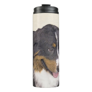 Bernese Mountain Dog Painting - Original Dog Art Thermal Tumbler