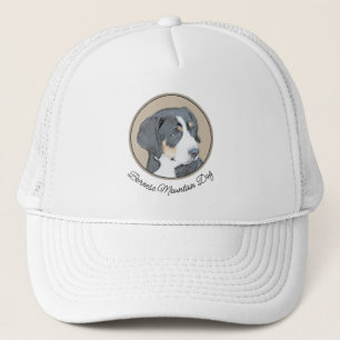 Bernese Mountain Dog Painting - Original Dog Art Trucker Hat