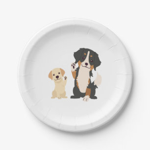 bernese mountain dog paper plate
