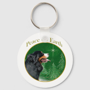 Bernese Mountain Dog Peace Key Ring