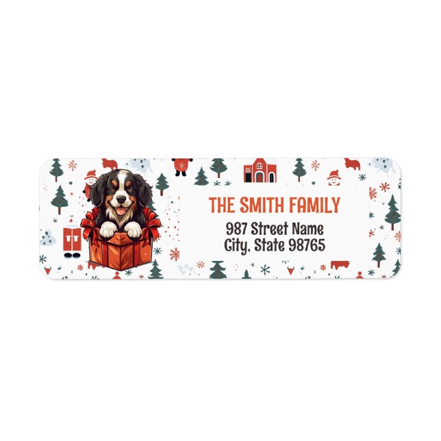 Bernese Mountain Dog Personalised Christmas (Front)