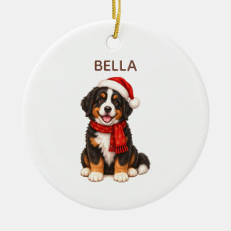 Bernese Mountain Dog Personalised Xmas Ornament
