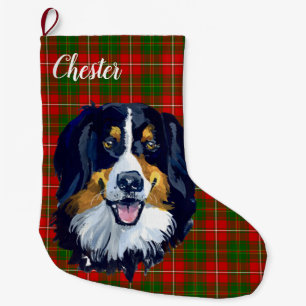 Bernese Mountain  Dog Personalized Large Christmas Stocking