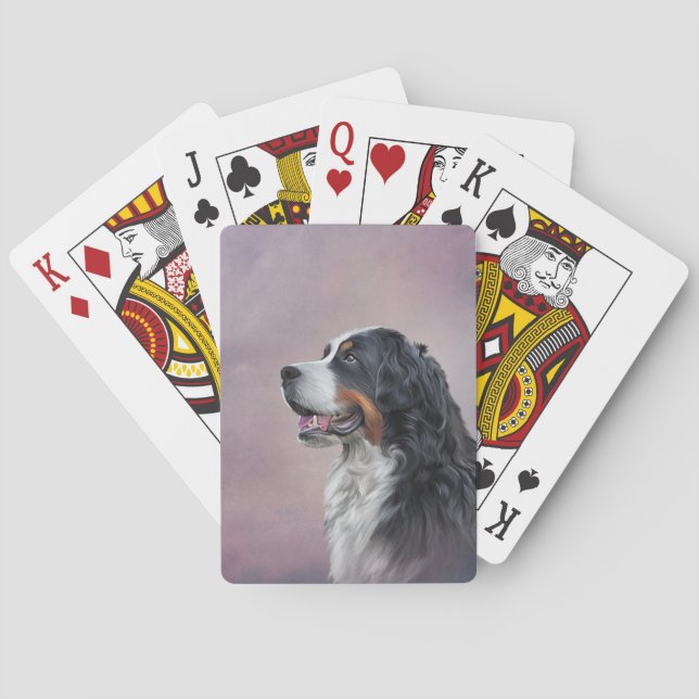Bernese Mountain Dog Playing Cards (Back)