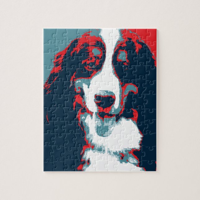 Bernese Mountain Dog Political Parody Poster Jigsaw Puzzle (Vertical)