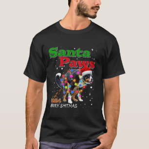 Bernese Mountain Dog Pooping Christmas 2024 Funny T-Shirt