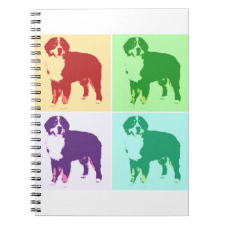 Bernese Mountain Dog Pop Art 2 Notebook