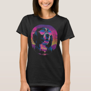 Bernese Mountain Dog Pop Art Retro Style For Pet O T-Shirt