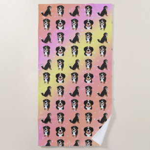 Bernese Mountain Dog Puppy  Beach Towel