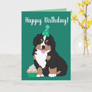Bernese Mountain Dog Puppy Birthday Card