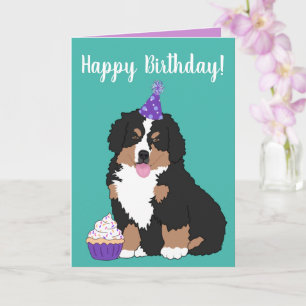 Bernese Mountain Dog Puppy Birthday Card