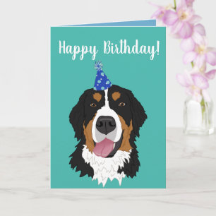 Bernese Mountain Dog Puppy Birthday Card