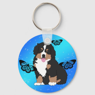 Bernese Mountain Dog Puppy  Keychain