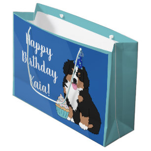 Bernese Mountain Dog Puppy Large Gift Bag