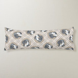 Bernese Mountain Dog Puppy Painting Cute Pet Art Body Cushion