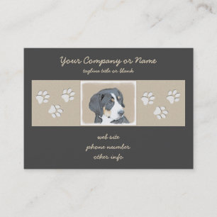 Bernese Mountain Dog Puppy Painting - Original Art Business Card